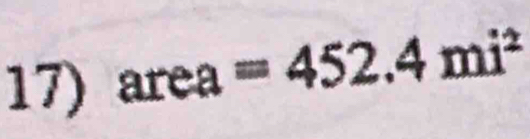 area= =452.4mi^2