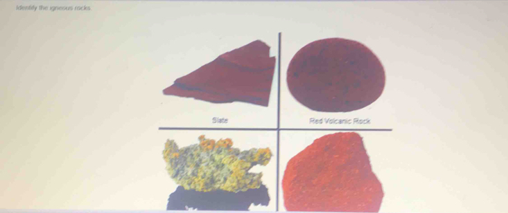 Identify the igneous racks.