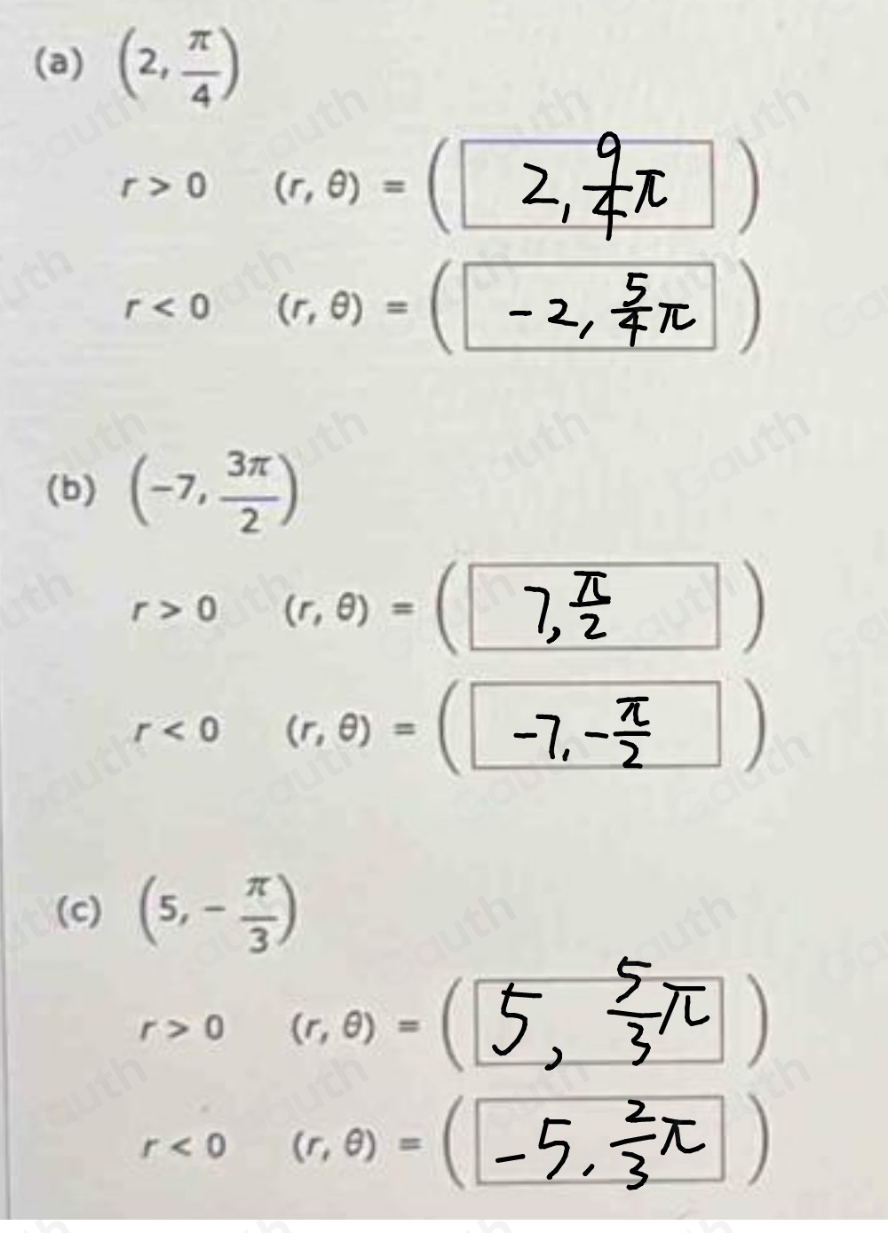 Solved: Plot the point whose polar coordinates are given. Then find two ...