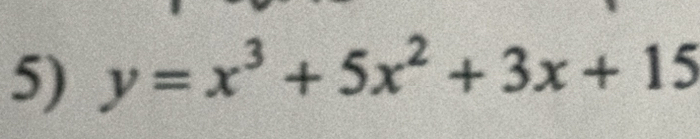 y=x^3+5x^2+3x+15