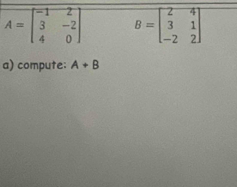 compute: A+B