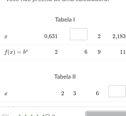 3
1
Tabela II
x
2 3 6