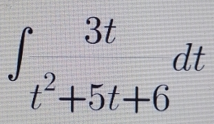 ∈t _t^2+5t+6^3tdt