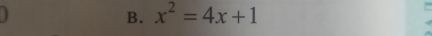 x^2=4x+1