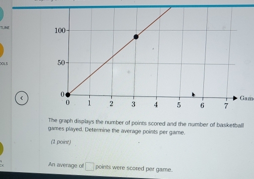 TLINE 
OLS
□ points were scored per game.