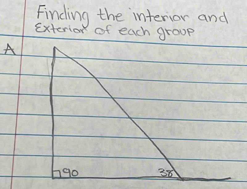 Finding the interior and
Exterion of each group