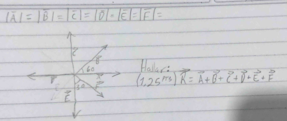 |overline A|=|overline B|=|overline C|=|overline D|=|overline E|=|overline F|=
vector c
vector B
60
30
(1.25^(p+3))vector R=vector A+vector B+vector C+vector D+vector E
vector E