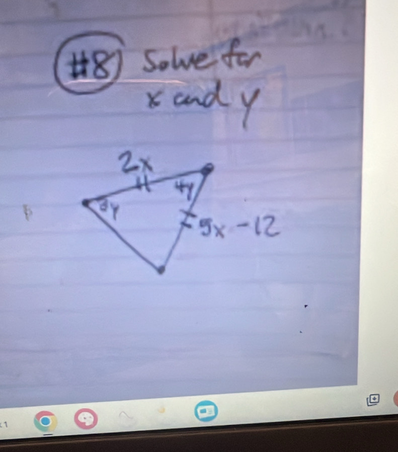 Solve for
xand y