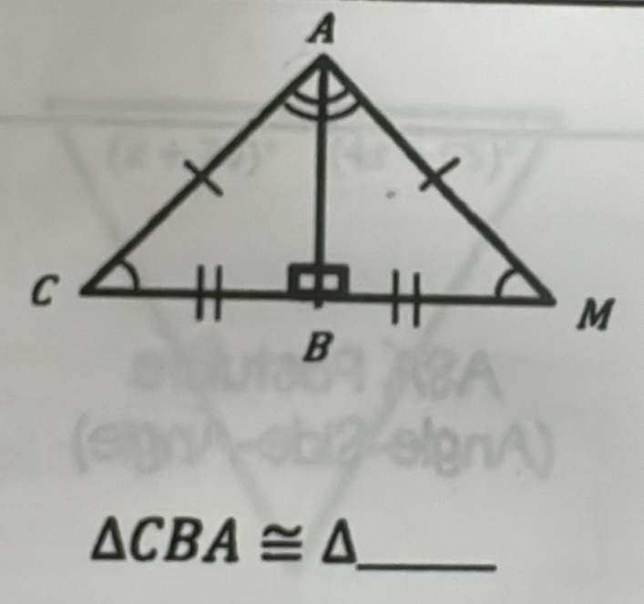 △ CBA≌ △