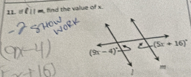 find the value of x.