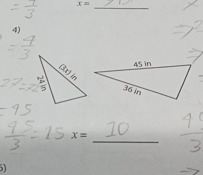 x=
_ 
4) 
_
x=
5)