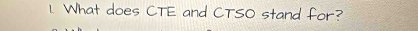 What does CTE and CTSO stand for?