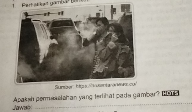 Perhatikan gambar Benku 
_ 
Apakah permasalahan yang terlihat pada gambar? HOrs 
Jawab: