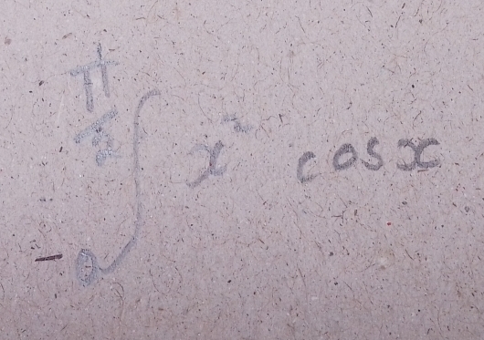 ∈tlimits _(-2)^(frac π)3x^2cos x