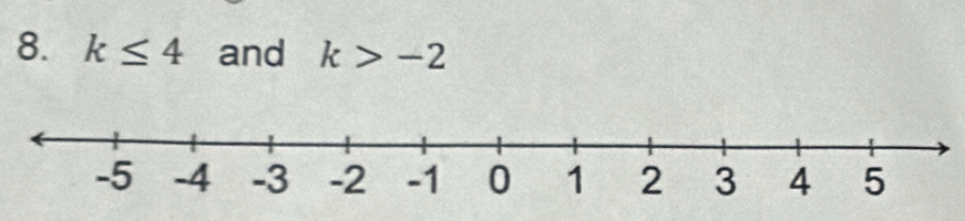 k≤ 4 and k>-2