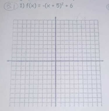 5.1 1) f(x)=-(x+5)^2+6