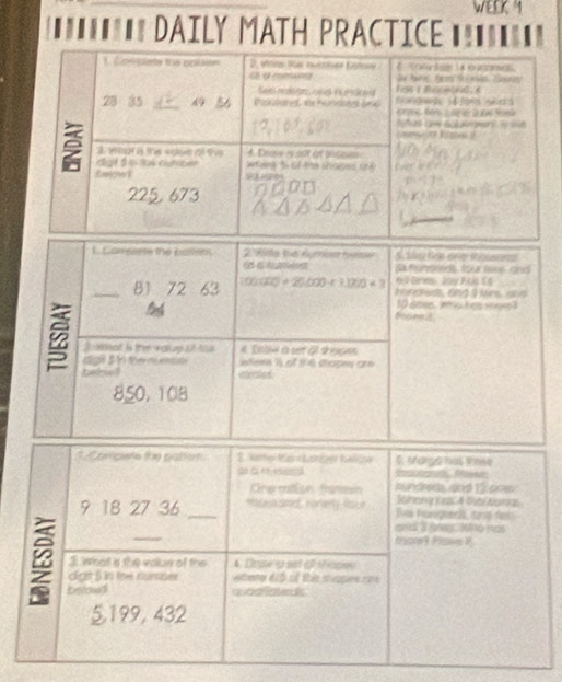 WELK 4
DAILY MATH PRACTICE