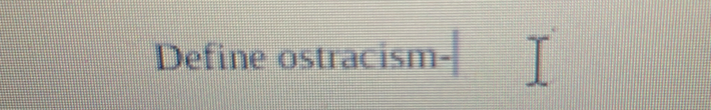 Define ostracism-