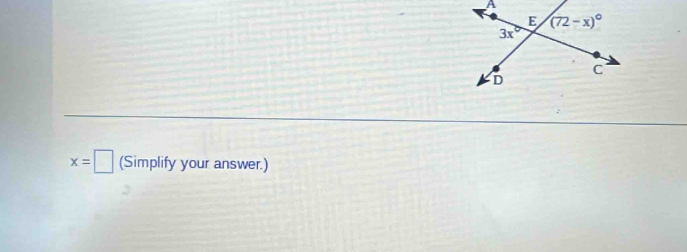 x=□ (Simplify your answer.)