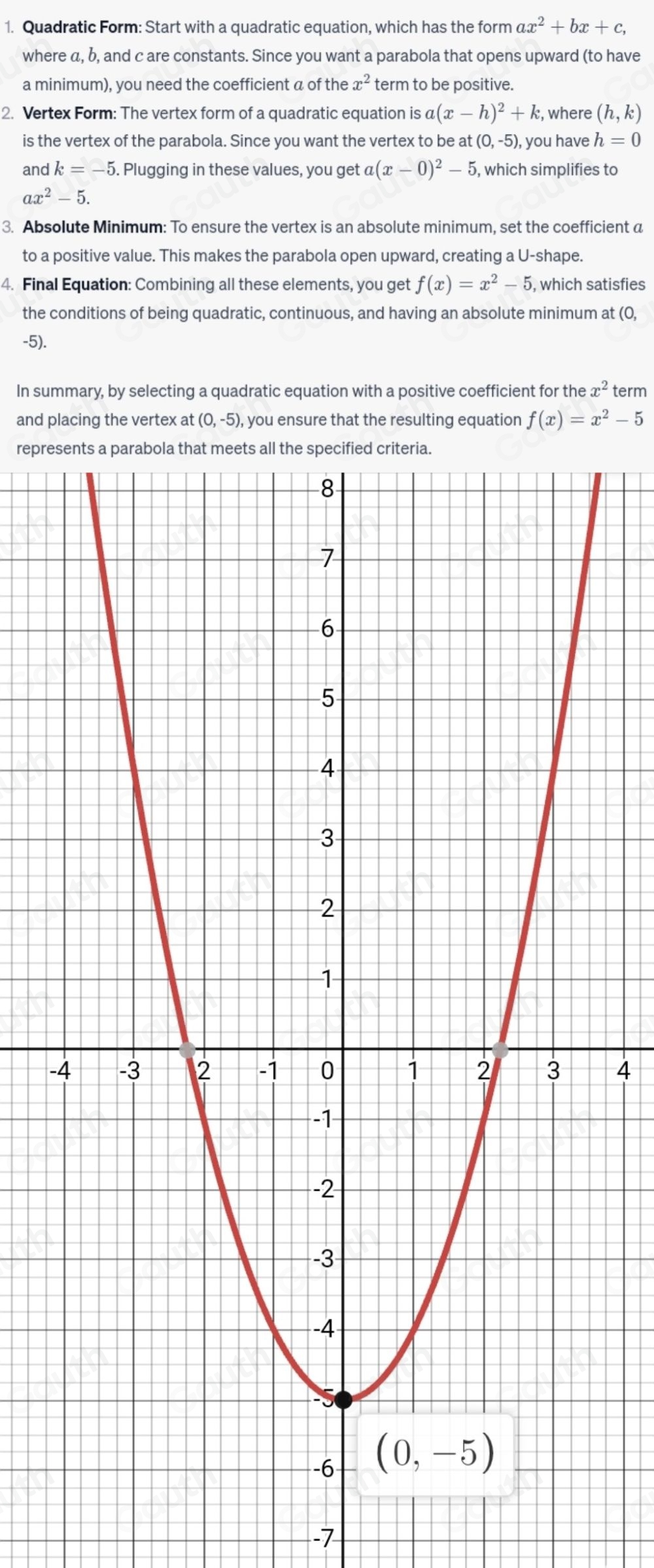 Solved: Create an equation and sketch a graph of a function that is ...