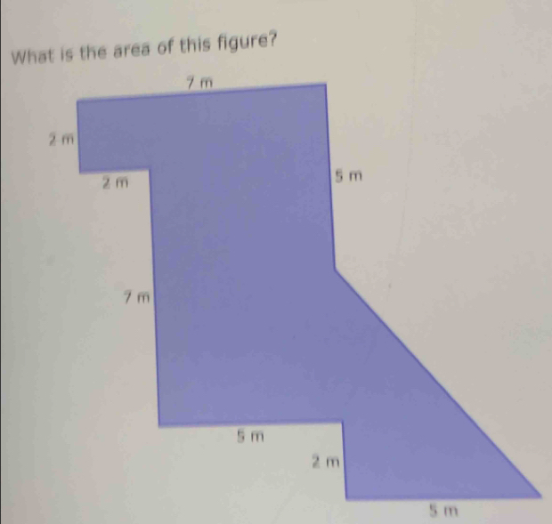 What is the area of this figure?
s m