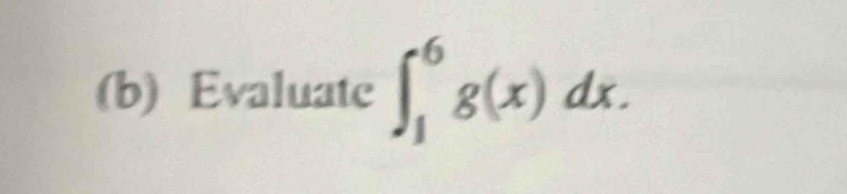 Evaluate ∈t _1^6g(x)dx.