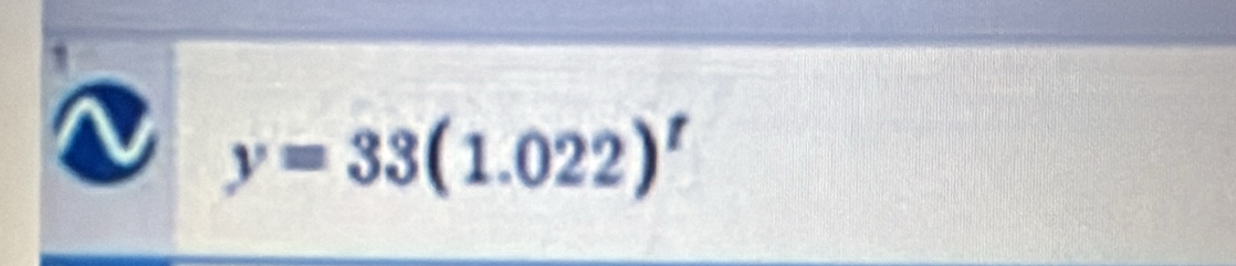 y=33(1.022)^t