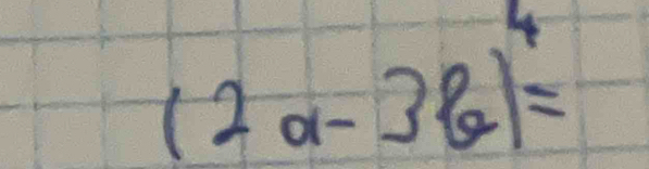 (2a-3b)^4=