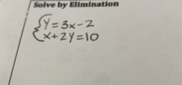 Solve by Elimination