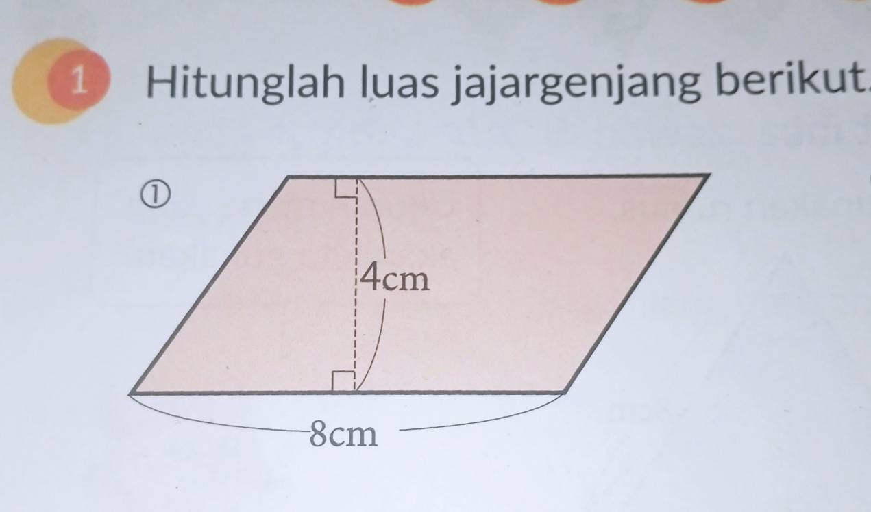 Hitunglah luas jajargenjang berikut