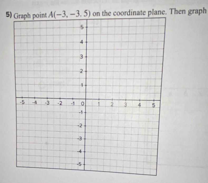 5 A(-3,-3.5) on the coordinate plane. Then graph