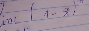 linl(1(1-x)^x