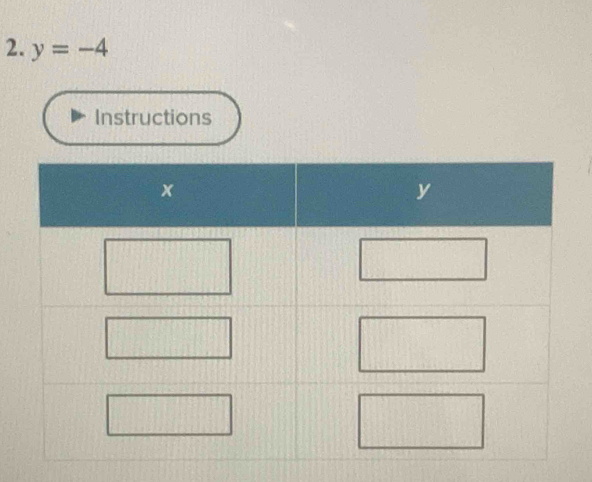 y=-4
Instructions