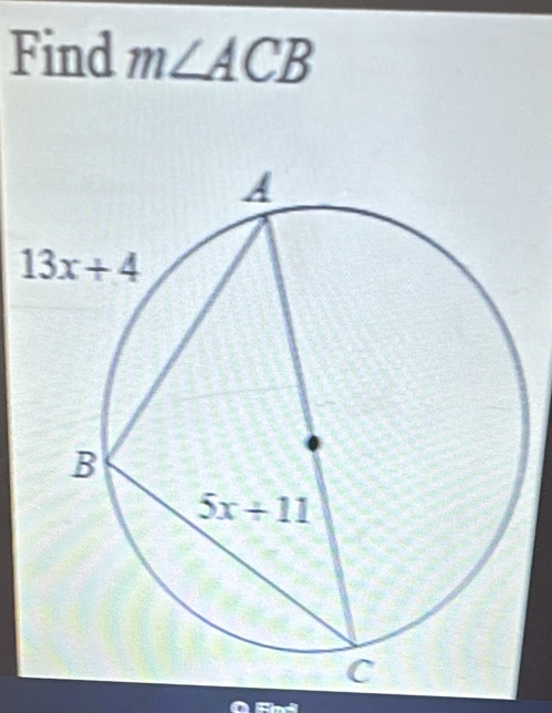 Find m∠ ACB
F