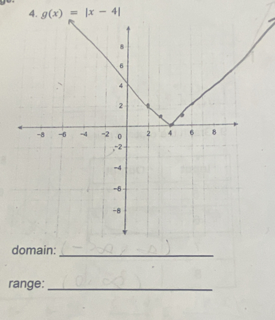 g(x)=|x-4|
_ 
domain: 
range:_