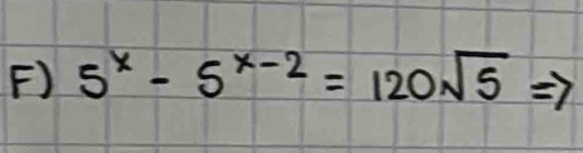 5^x-5^(x-2)=120sqrt(5)