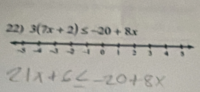 3(7x+2)≤ -20+8x