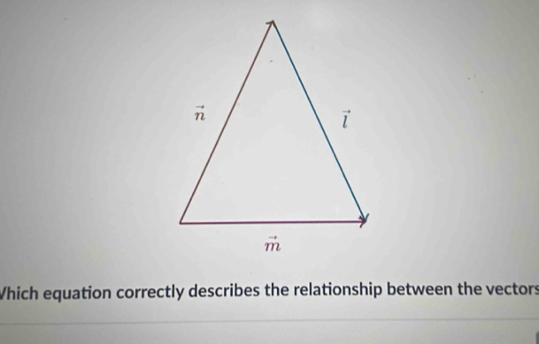 Which equation correctly describes the relationship between the vectors