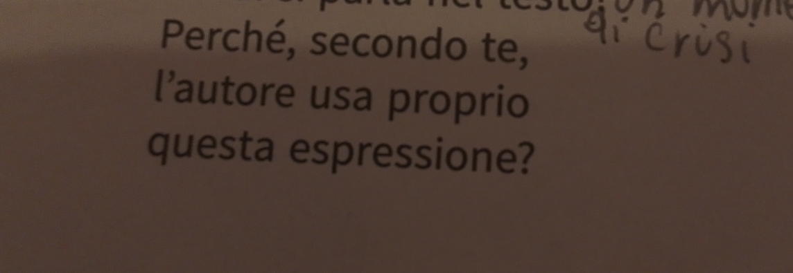 Perché, secondo te, 
l’autore usa proprio 
questa espressione?