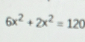 6x^2+2x^2=120