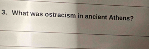 What was ostracism in ancient Athens?