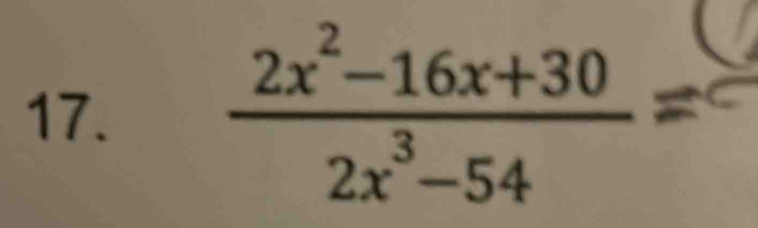 17. 2×−16x+30