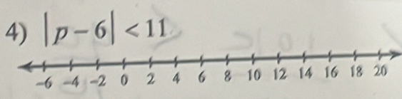 |p-6|<11</tex>