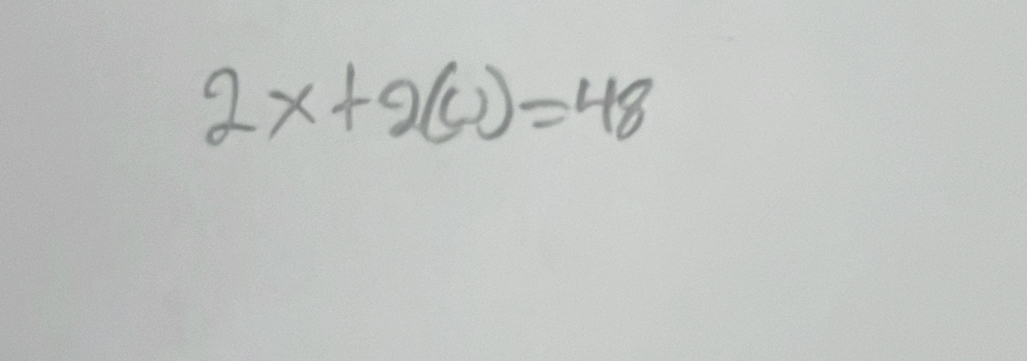 2x+2(u)=48