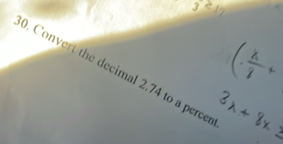 Convert the decimal 2.74 to a perce