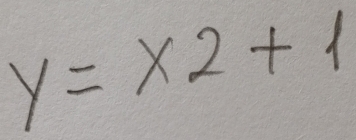 y=x2+1