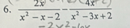 x²-x-2 x²-3x+2