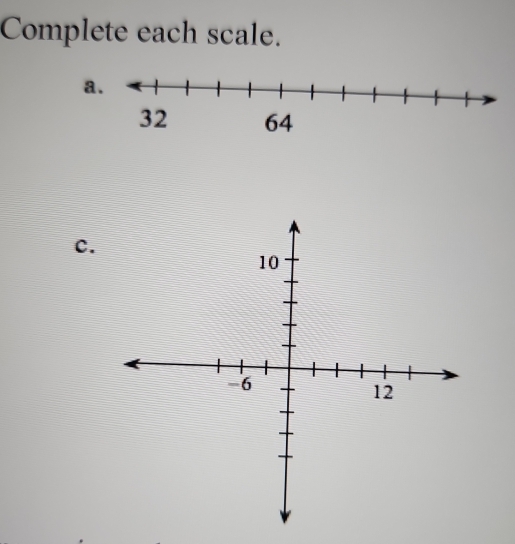 Complete each scale. 
a 
c.