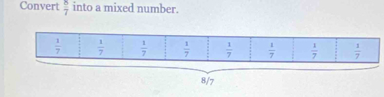 Convert  8/7  into a mixed number.