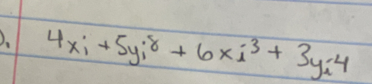 4x_i+5y_i8+6xi^3+3y_i-4